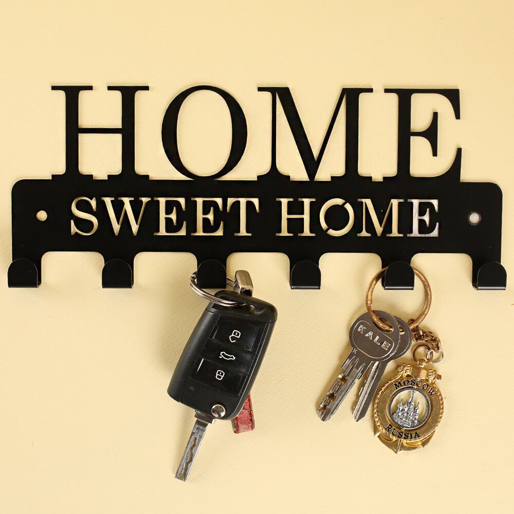 Loren Home Siyah Metal Sweet Home Anahtarlık